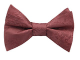 Desert Rose Paisley Bowties. Mens Rosewood Pretied or Self Bowties.Matching Kids Bowtie