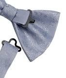 Dusty Blue Bow Ties. Mens Pretied Bowties or Self Bowties.Matching Kids Bow Ties