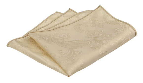 Champagne Pocket Square. Neutral Champagne Wedding Handkerchief.