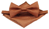 Light Cooper Bow Ties. Mens Wedding Bowties.With Matching Paisley Kids Bowties