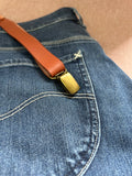 Men's Brown Leather Suspenders - Adjustable Braces for Adults & Kids - Premium Quality